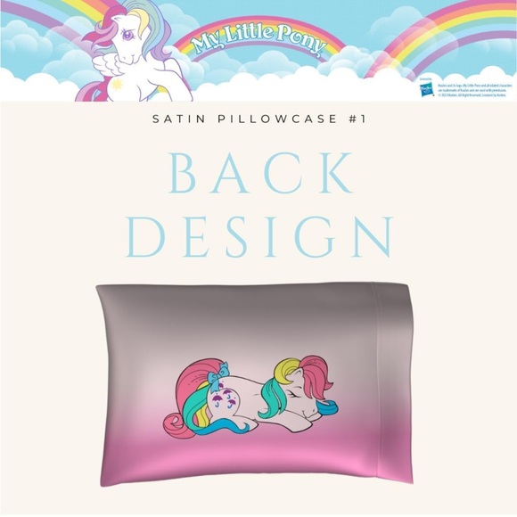 My Little Pony Beauty Silky Satin Standard Pillowcase Cover G1 - Picture 2 of 3